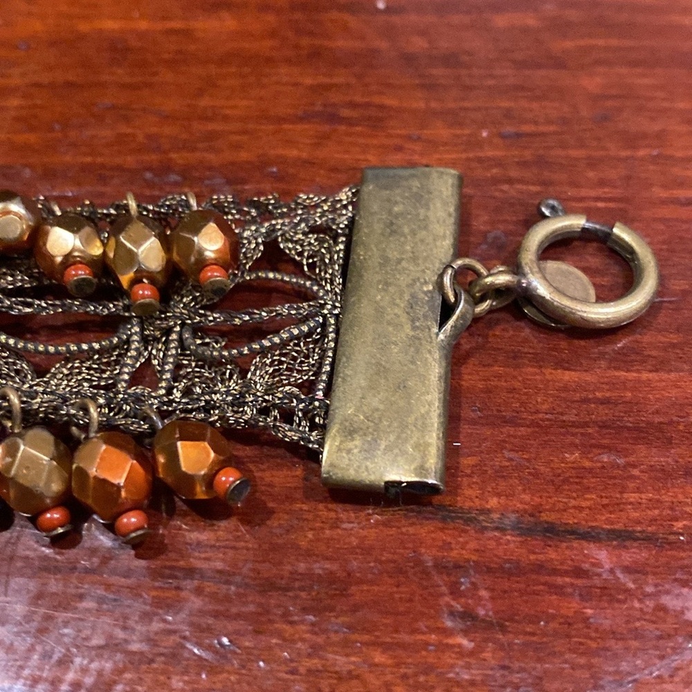 3/$10 David Aubrey Unique Bracelet. Antique Gold   Tone. - Picture 2 of 7